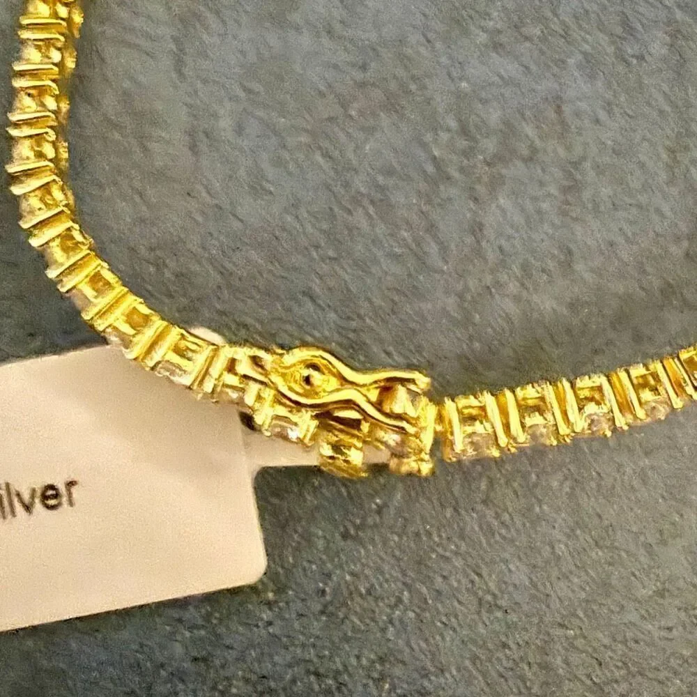5.83CT Round 3mm Moissanite Tennis Bracelet 14k Gold Vermeil - 7